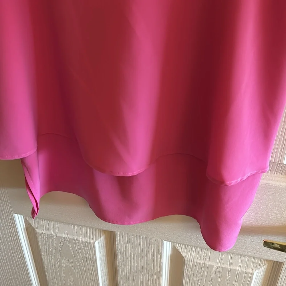 DG2 DIANE GILMAN | Pink Layered Sleeveless Top, size small -‎ EUC - Picture 3 of 4